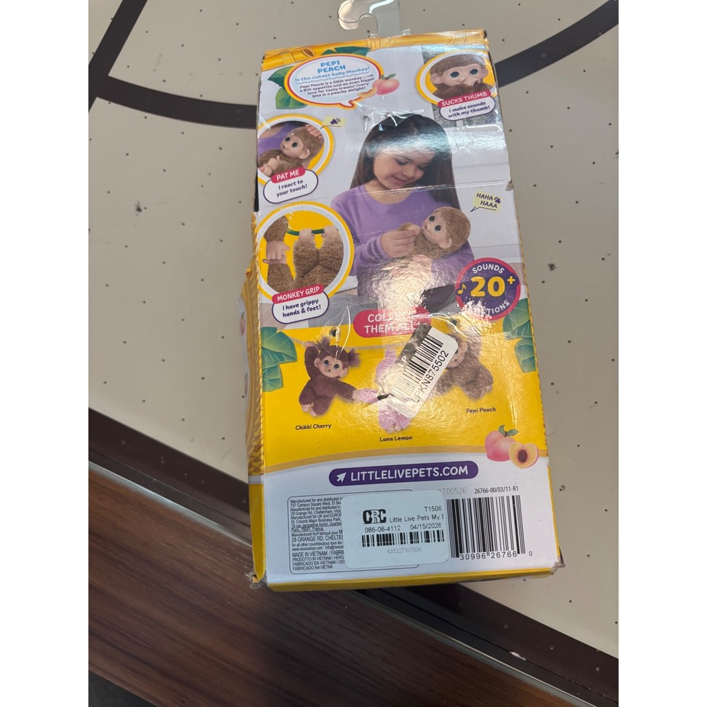 Little Live Pets My Baby Monkey Minis Pepi Peach Interactive Toy Moose Toys - Picture 4 of 4
